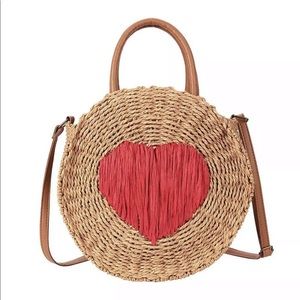 Cute woven purse with heart
